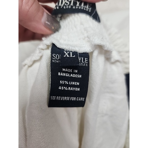 NWT Sound Style 5th Avenue Wide Lwg Linen Blend Pants White Xl (16-18) - Picture 9 of 10